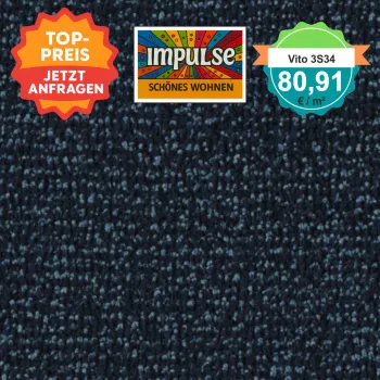 Vorwerk Vito 3S34 blau Velours Teppichboden